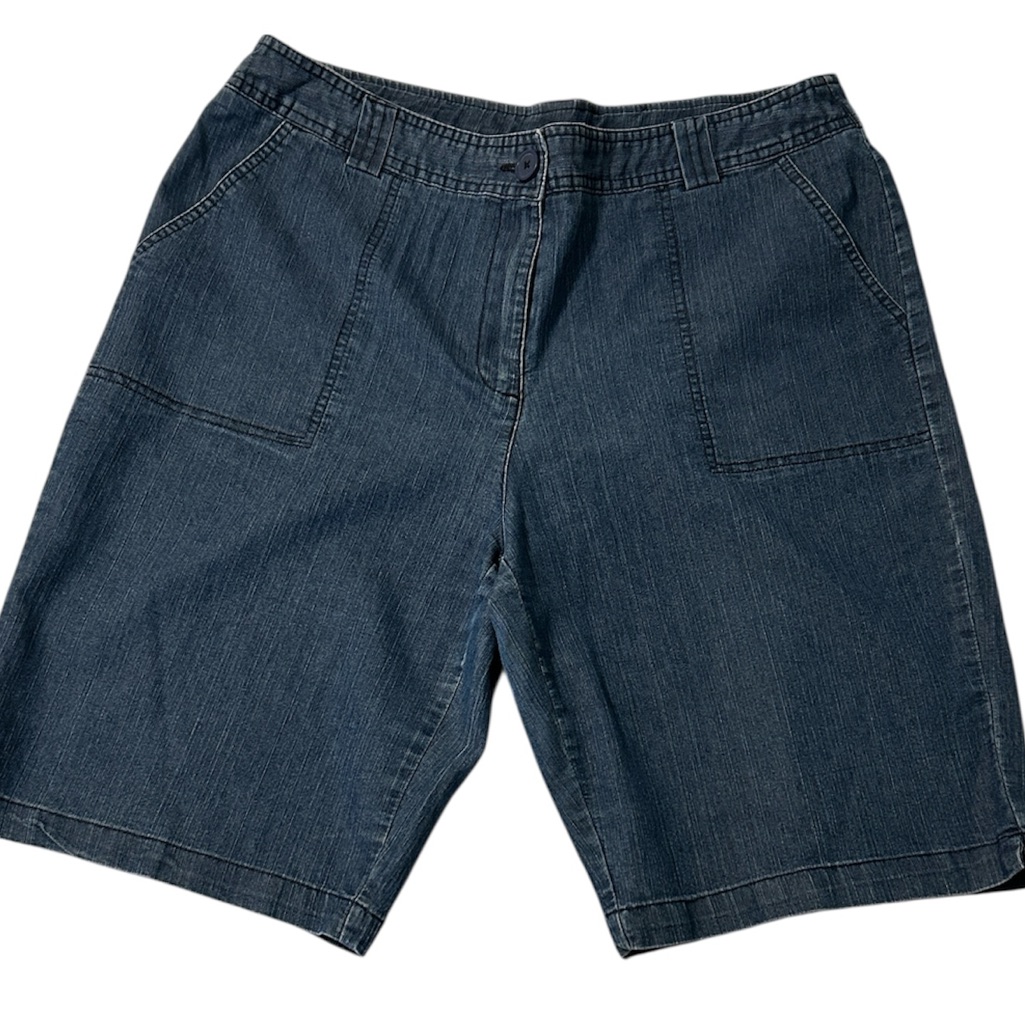 White Stag Dark Blue Denim Jean Shorts 14.. Marked 12